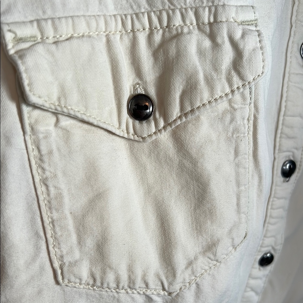 Distressed Button Down Shirt - Picture 3 of 9